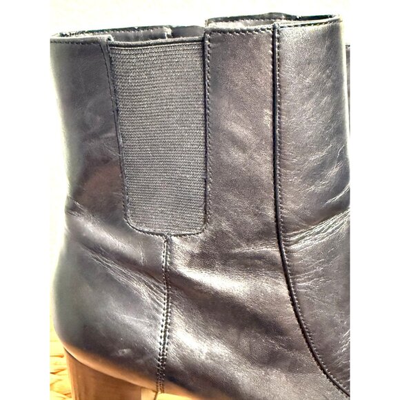 Women's Bandolino Ankle Boots Size 6 Leather Square Heels Hardly Worn - Picture 8 of 9